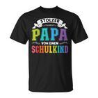 Stolzer Papaon Einem Schulkind First Day Of School T-Shirt