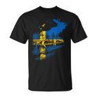 With Sweden Flag Flag Elk Län Sweden T-Shirt