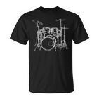 Vintage Rock Music Drummer Drum Kit Drummer T-Shirt