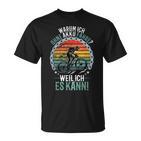 Warum Ich Ohne Akku Fahre Weil Ich Es Kann Retro Bicycle T-Shirt