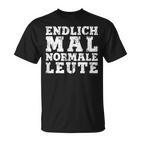 Withintage Print Endlich Mal Normale Leute T-Shirt