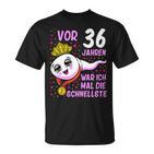 Women's Or 36 Jahren War Ich Mal Die Fastelste 36Th Birthday T-Shirt