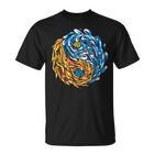 Ying Und Yang Feuer Und Wasser Chinesische Symbole China Fan T-Shirt