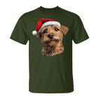 Cute Norfolk Terrier Christmas Print T-Shirt