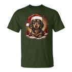 Dachshund With Santa Hat Christmas With Dog T-Shirt