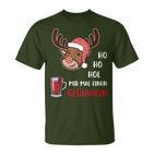 Ho Ho Hol Mir Einen Glühwein Christmas Reindeer Rudolf T-Shirt