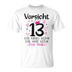 13Th Birthday Girl -Orsicht 13 Years Nager T-Shirt