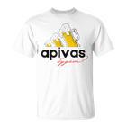 Bier Apivas Lustiges Russisches T-Shirt