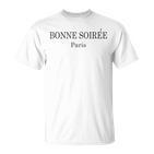 Bonne Soirée Paris Cute French Gray T-Shirt