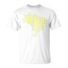 Brazil Map Football Copacabana Brazilian  T-Shirt