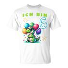 Children's Dino Ich Bin Sechs Jahre Alt T-Shirt