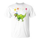 Children's Geburtstags 5 Jahre Junge Dinosaurier Dino Ich Bin 5 T-Shirt