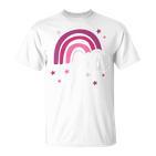 Children's Ich Binier 4 Jahre Girl Birthday Rainbow Pink T-Shirt