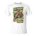 Children's With Ich Werde Großer Bruder 2023 Trex Monster Truck 80 T-Shirt