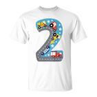 Children's Kinder 2 Geburtstag Junge 2 Jahre T-Shirt