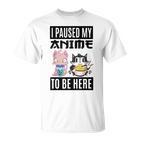 Ich Habe Meinen Anime Pausiert Hier Zu Sein Ramen Kawaii Cat Gray T-Shirt