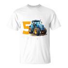 Kinder Endlich 5 Jetzt Fahre Ich Trekker Boys' Birthday Tractor T-Shirt