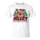 Lustiges Rentier Xmas Männer Frauen Familie Merry Christmas T-Shirt