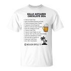 Mallorca 2024 Sauf Malle Ride Tasks Checklist Gray T-Shirt