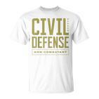 Mitgliedslabel Civil Defense Non Combatant T-Shirt