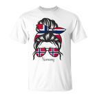 Norwegian Girl Norway Roots Norway Flag T-Shirt