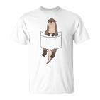 With Otter In Der Tasche Seeotter Liebe Otter Gray T-Shirt