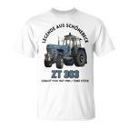 Progress Zt 303 Tractor Legend From Schönebeck Gray T-Shirt