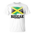 Reggae Isla Jamaica Jamaica Flag Rastafari Rastaintage Gray T-Shirt