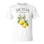 Sicilia Italian Souvenir Italy Lemon T-Shirt