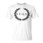 Spqr Senatus Popuplus Que Roman Roman Republic Rome Gray T-Shirt