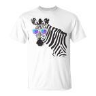 Sunglasses Zebra Hipster Zebra T-Shirt