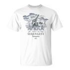 Travel Africa Tanzania Serengeti Ngorongoro Dar El Salaam Blue T-Shirt