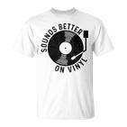 Vinyl Record Dj Record Retro Gray T-Shirt