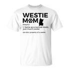 Westie Mom West Highland Terrier Property Of A Westie T-Shirt