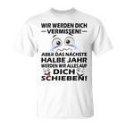 Zum Farewell Glückwunsch Zu Deiner Flucht Employee Gray S T-Shirt