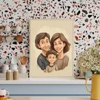 Family Caricature Canvas