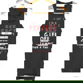 I'm Not Perfect But I'm A Goeller And That's Almost The Same Thing Personalized Last Name Tank Top