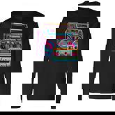 80S 90S 1980S Boombox Stereo Fashion Eighties Retro Theme Long Sleeve T-Shirt