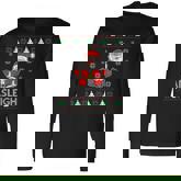 Namasleigh Santa Claus Namaste Yoga Ugly Christmas Sweater Long Sleeve T-Shirt