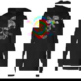 Skull Crossbones Skeleton Colorful Graphic Tie Dye Long Sleeve T-Shirt