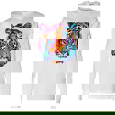 Colorful Tiger Graphic Long Sleeve T-Shirt