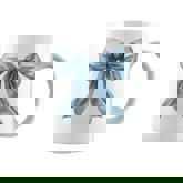 Baby Blue Bow Cute Coquette Y2k Clean Girl Aesthetic Women Coffee Mug