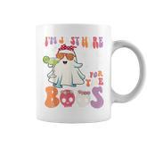 I'm Just Here For The Boos Ghost Halloween Margarita Groovy Coffee Mug