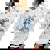 Baby Blue Bow Cute Coquette Y2k Clean Girl Aesthetic Women Women Hoodie