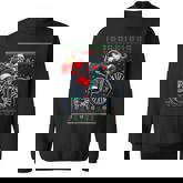 Christmas Santa Mountain Bike Rider Ugly Christmas Sweater Sweatshirt