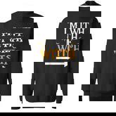 I'm With The Witch Halloween Couples Costume Sweatshirt