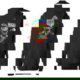 Skull Crossbones Skeleton Colorful Graphic Tie Dye Sweatshirt