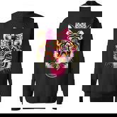 Tiger With Glasses Bubblegum And Bow Sweatshirt