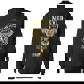 Never Underestimate The Power Of Brawn Personalized Last Name Sweatshirt