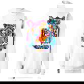 Colorful Tiger Graphic Sweatshirt